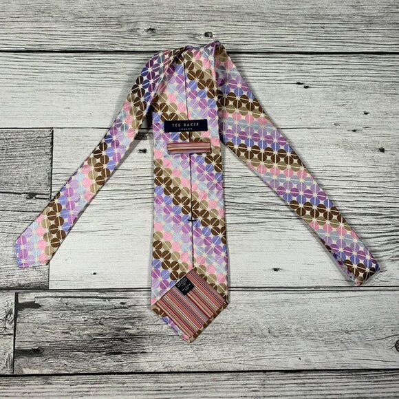 Ted Baker London 100% Silk Circle Print Tie - Picture 2 of 8